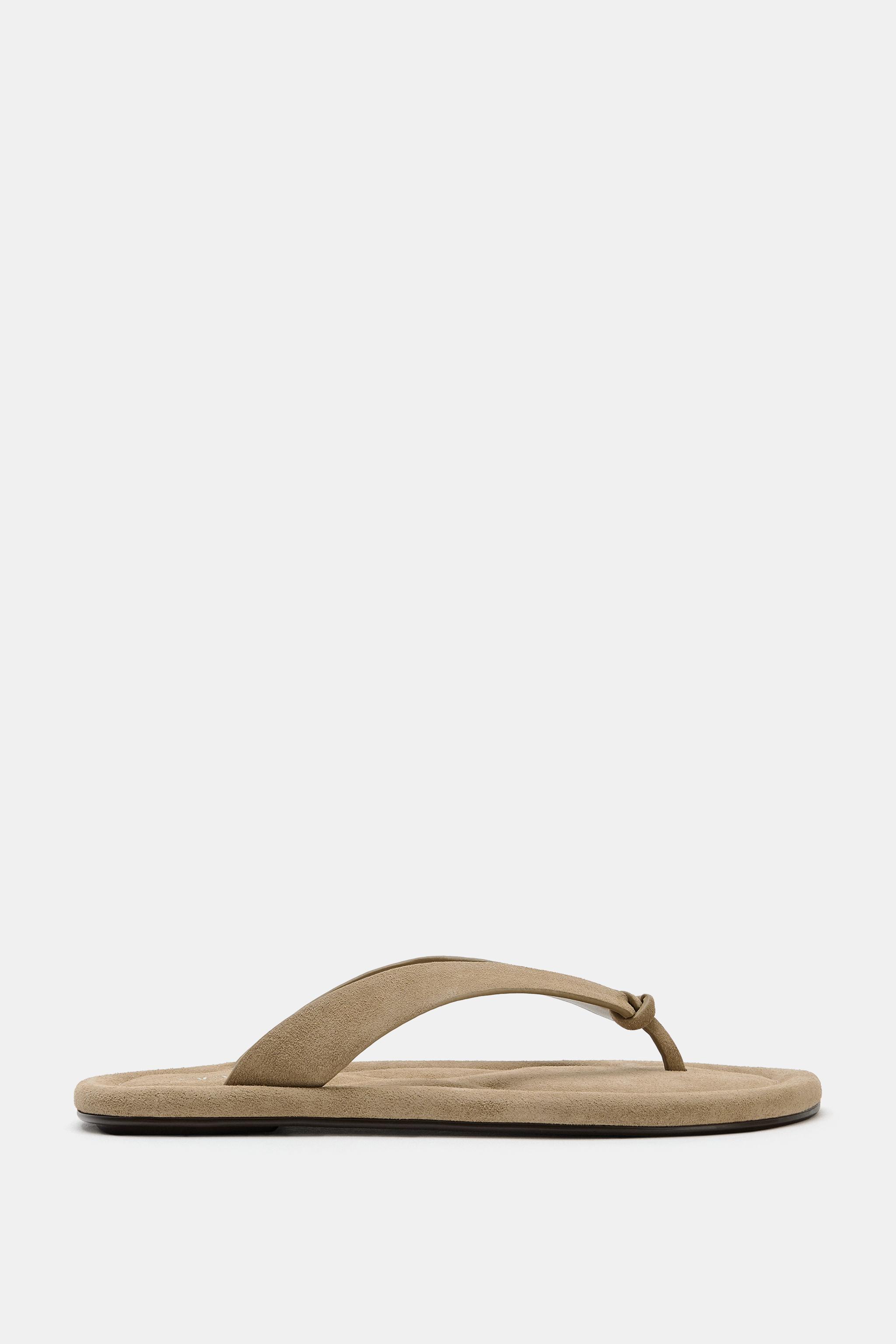 FLAT LEATHER SANDALS